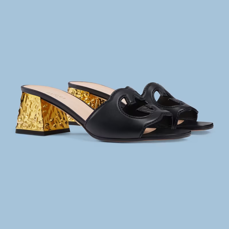 WOMEN'S INTERLOCKING G CUT-OUT SANDAL